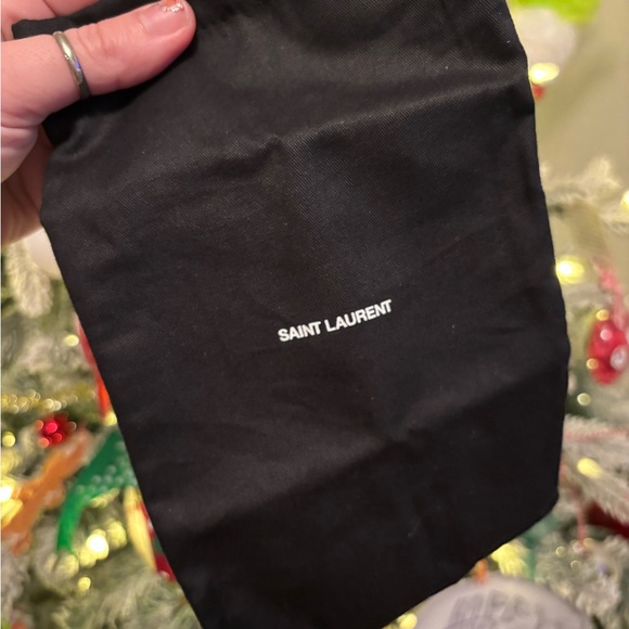 Saint Laurent YSL Dark Gray Quilted Leather Card Holder Flap Wallet NEW W/ COA - Picture 14 of 14